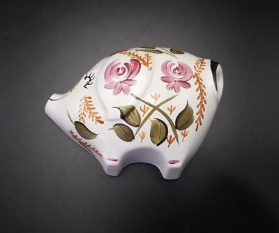 £8.99 • Buy Small Vintage Ceramic Pig Handpainted Floral Design Wall Hanging Ornament Vase