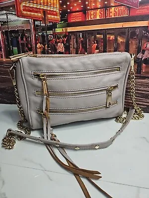 Rebecca Minkoff Lilac Pink Leather Crossbody/Chain Mixed Small Purse 9x6.5x1.5  • $28