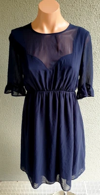 $19 • Buy 💜 ASOS MATERNITY Party Half Sleeve A-Line Dress Navy Size 6 Buy7=FreePost L991