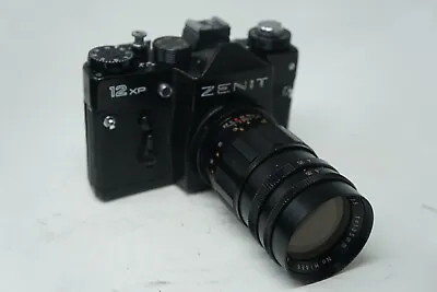 Vintage Zenit 12 USSR 35mm SLR Camera W 135mm F/3.5 Lens • £53.99