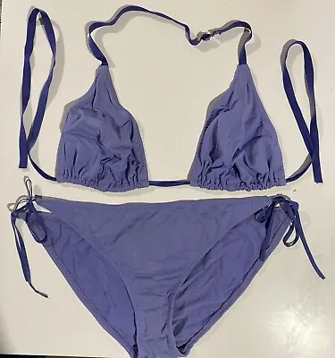 RARE! MALIA MILLS 2-piece LAVENDER String Bikini Retails For $420. Size 12/42 • $49