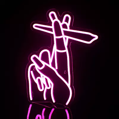 Nails Neon Sign Pink Led Neon Signs For Wall Decor Hand Neon Sign USB Man Cave  • $52.99