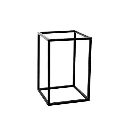 2 Pcs 12  Tall Matte Black Geometric Metal Stands Wedding Flower Vase Holders • $25.81