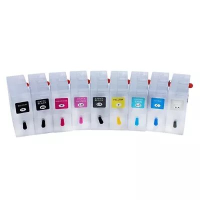 9PC/Set Refillable Ink Cartridge For Epson Stylus Pro 3800 3880 With Chip Sensor • $119