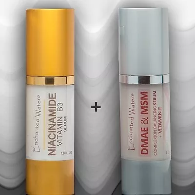 $19.98 • Buy Niacinamide B3 5% 1oz Plus DMAE MSM 1oz Vitamin E Anti Aging Wrinkle Serum Cream