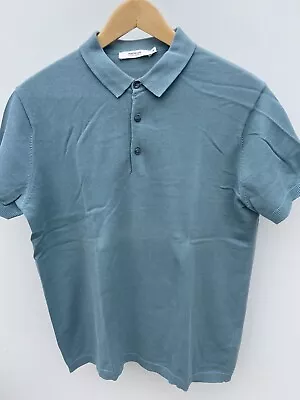 Men’s Jack And Jones Knit Polo Shirt M - Mint • £14.99