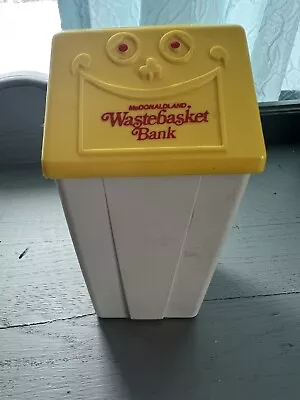 $10.95 • Buy Vintage 1975 McDonald's Wastebasket Coin Bank McDonaldLand Trash Can