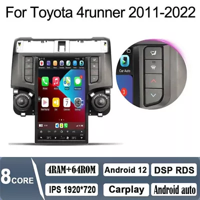 13.6  Android Navigation Car Gps Stereo Tesla Style For Toyota 4runner 11~22 • $1092.48