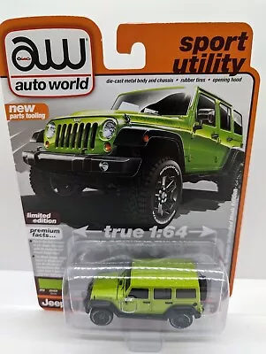 Auto World 1:64 Scale 2013 Jeep Wrangler Unlimited MOAB Edition Gecko Rel 2B #3 • $8.78