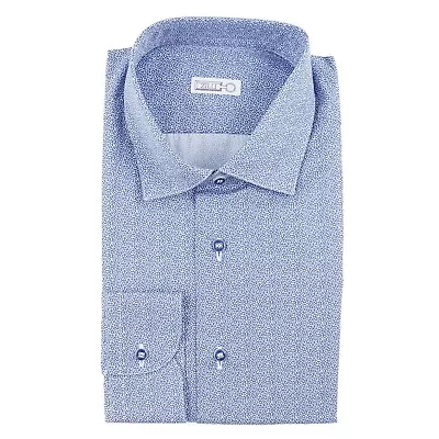 Zilli Slim-Fit Cotton Shirt With Geometric Jacquard Print 19 (Eu 48) NWT • $349