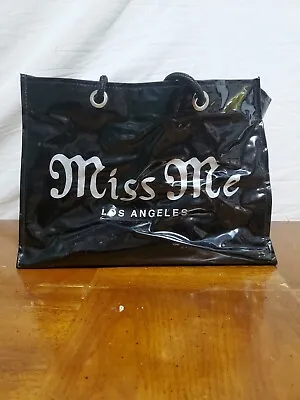 Miss Me Los Angeles Black Patent Leather Medium Tote Bag Purse  • $11.95