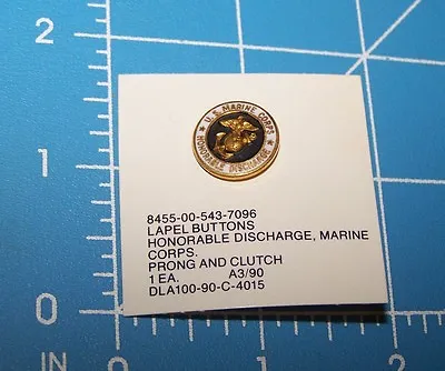 Usmc Marine Corps Honorable Discharge Lapel Hat Pin Badge Button  • $4.95