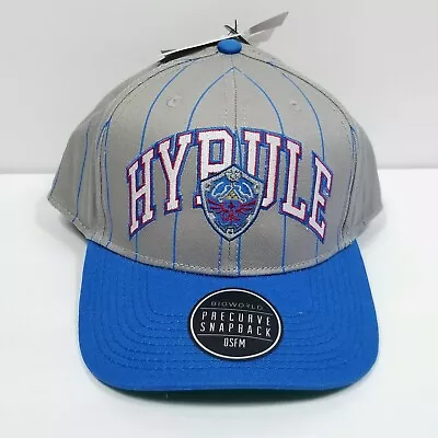 The Legend Of Zelda Hyrule Bioworld Snapback Baseball Cap Hat NEW Grey Blue • $15.29