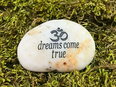 Mini FAIRY GARDEN Engraved ZEN Meditation Stone DREAMS COME TRUE ~ Buy 3 Save $6 • $8.95