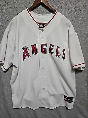 Vladimir Guerrero #27 Anaheim Angels Majestic Sewn White MLB Jersey Men 2XL • $89.77