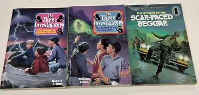 Three Investigators 3 Lot: #31 Scar-Faced Beggar & 2 Dodge Cover Pb's #6 #10 • $28