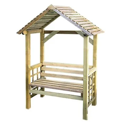 Athena Wooden Garden Arbour Wooden Bench Seat • £219