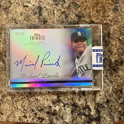 2012 Topps Tribute Michael Pineda Auto Purple Holo Foil /99 Mariners • $1.99