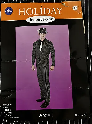 Men’s Size XL Gangster Costume Black & White Suit Halloween Holiday Inspirations • $18