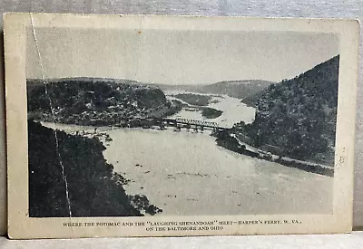 Potomac And Laughing Shenandoah River Harpers Ferry West Virginia Postcard 25 • $5.62