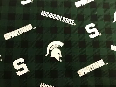 Michigan State Spartans Fabric Yardage 100% Cotton Quilting Cotton 44  Wtf • $7.50