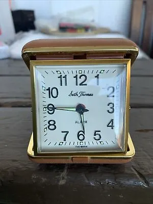 Vintage 70s Seth Thomas Wind-up Travel Alarm Clock Luminous • $2.50
