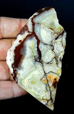 243 CT 7X48X90 Mm NATURAL MEXICO CRAZY LACE AGATE ROUGH SLAB GEMSTONE RGB-47 • $11.99