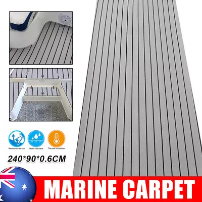 240×90cm EVA Foam Mat Marine Carpet Yacht Boat Decking Teak Flooring Light Gray • $51.95