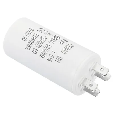 CBB60 8uF Running CapacitorAC 450V 4 Pins 50/60Hz For Water Pump White • $8.12