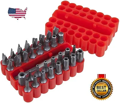 $7.89 • Buy 33 Pc SECURITY BIT SET TORX TAMPERED PROOF  DRILL DRIVER TOOL SCREWDRIVERS BITS