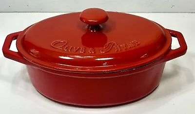 Brand New Olive & Thyme Enameled Cast Iron 2 Qt. Casserole Dutch Oven With Lid • $47.98