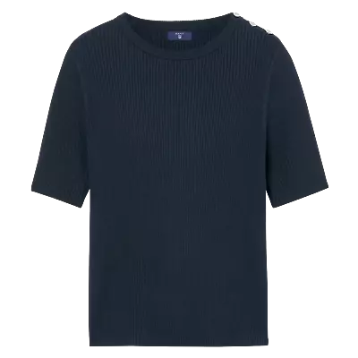 Gant Ribbed Jumper With Buttons Navy Size M BNWT £26 • £26