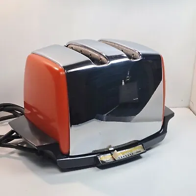 $51 • Buy Sunbeam TA J Radiant Shade Control Toaster Orange Vintage Mid Century Antique