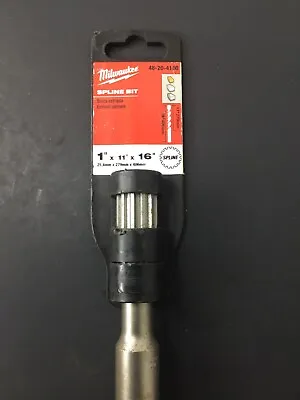 Milwaukee 48-20-4100 Spline Bit 1  X 11” X 16  2C Hammer Drill Bit • $28.95