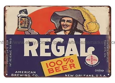 Buy Art Posters American Brewing Regal Beer Bar Table Diner Metal Tin Sign • $18.98