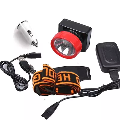 LED Headlamp Headlight Flashlight For Miner Mining Camping Hunting Charger Cable • $24.99