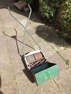 £1 • Buy Ransomes Ajax Mk 5 Manual 12” Cut Mower & Grass Box, Vintage