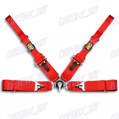 Red 4 Point Camlock Quick Release Car Seat Belt Harness Racing Universal 3  New • $99.99