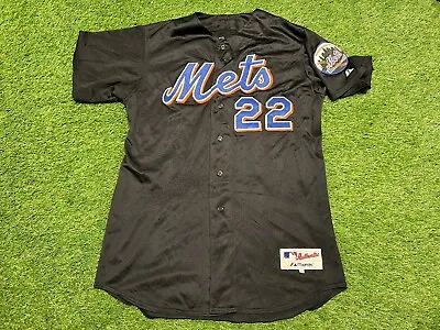 Game Worn New York EPVA Mets Majestic Baseball Jersey Sz 46 • $199.99