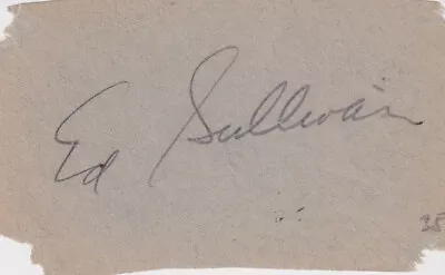 Ed Sullivan Signed Album Page • $250
