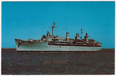 Postcard U.S.S. Prairie (AD-15) Navy Destroyer Military Ship • $4.95