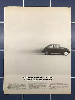 $9.99 • Buy 1968 VW Volkswagen BUG Print Ad Original 1969 Autostick