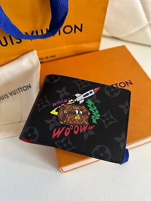 $800 • Buy Louis Vuitton Mens Wallet Black Red Comics With Tags Brand New ! SOLD OUT M80930