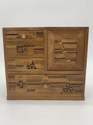 Japanese Meiji Period Miniature Marquetry Collectors Drawers / Specimen Cabinet • £280