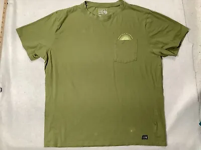Mountain Hardwear XXL Green Sunrise Pocket Tee Short Sleeve Shirt  Light Cactus • $7.99