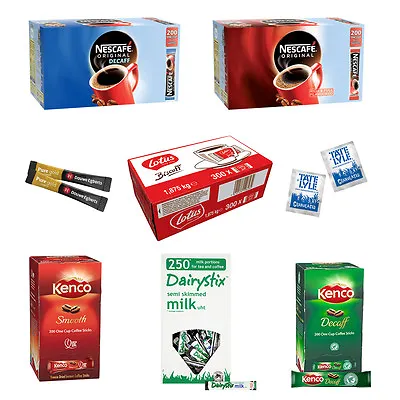 Portions Nescafe/Kenco/Douwe/Lavazza/Tetley/Sugar/Milk Lotus Biscuits P&P Offer • £9.99