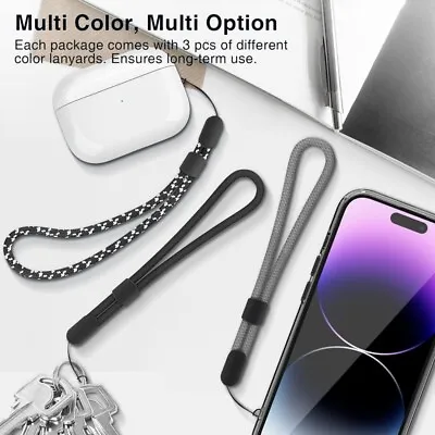 3x Ahastyle Adjustable Lanyards For AirPods IPhone Smartphones Cameras.3 Colours • £2.99
