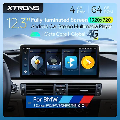 4G Android 13 4+64G Car Stereo GPS CarPlay Navi WiFi For BMW E90 E91 E92 E93 CIC • $415.99