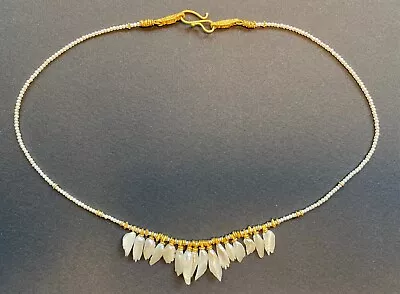 Gorgeous Rare Lilly Fitzgerald Designer Gold Necklace W/ Delta River Pearls • $7200