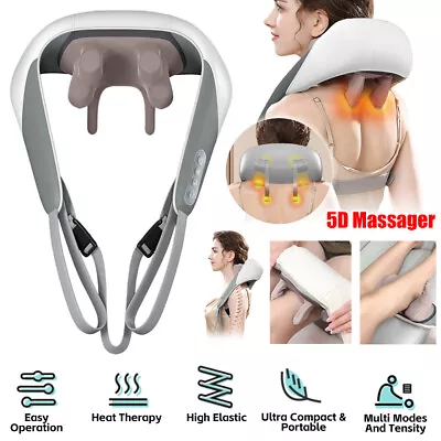 Neck Massager Kneading Back Shoulder Pain Relief Real Massage Rechargeable Heat • $20.45